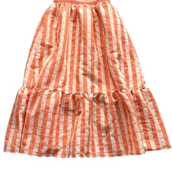 Anthropologie dRA Los Angeles Nicole Midi Dress In Peach Stripe Size Medium NWT - Picture 6 of 8